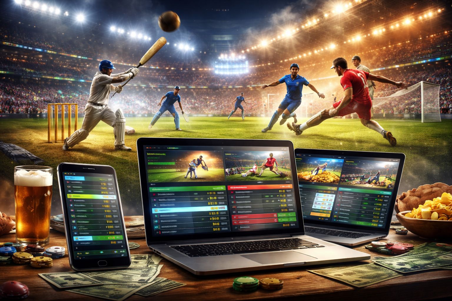 Bóng Đá, Cricket, Và Phạm Vi Rộng Trên Các Sự Kiện Phổ Biến